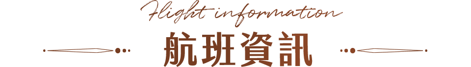 航班資訊標題